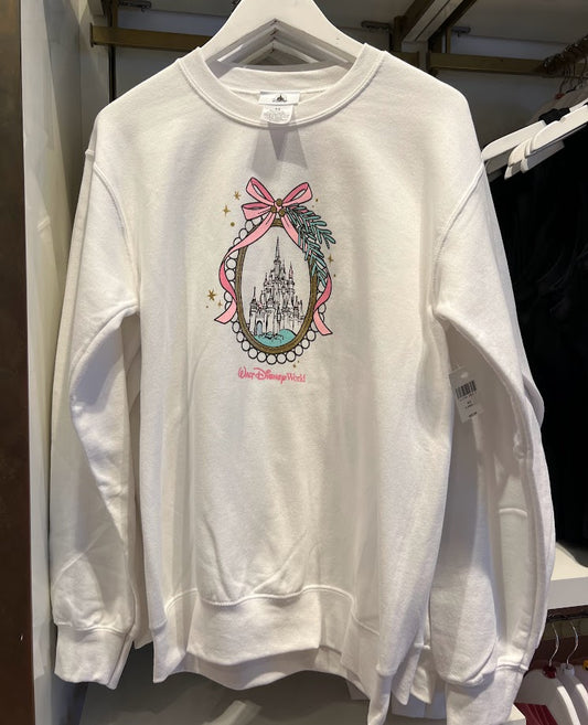 Cinderella Castle Ornament Walt Disney World Adult Christmas Sweatshirt