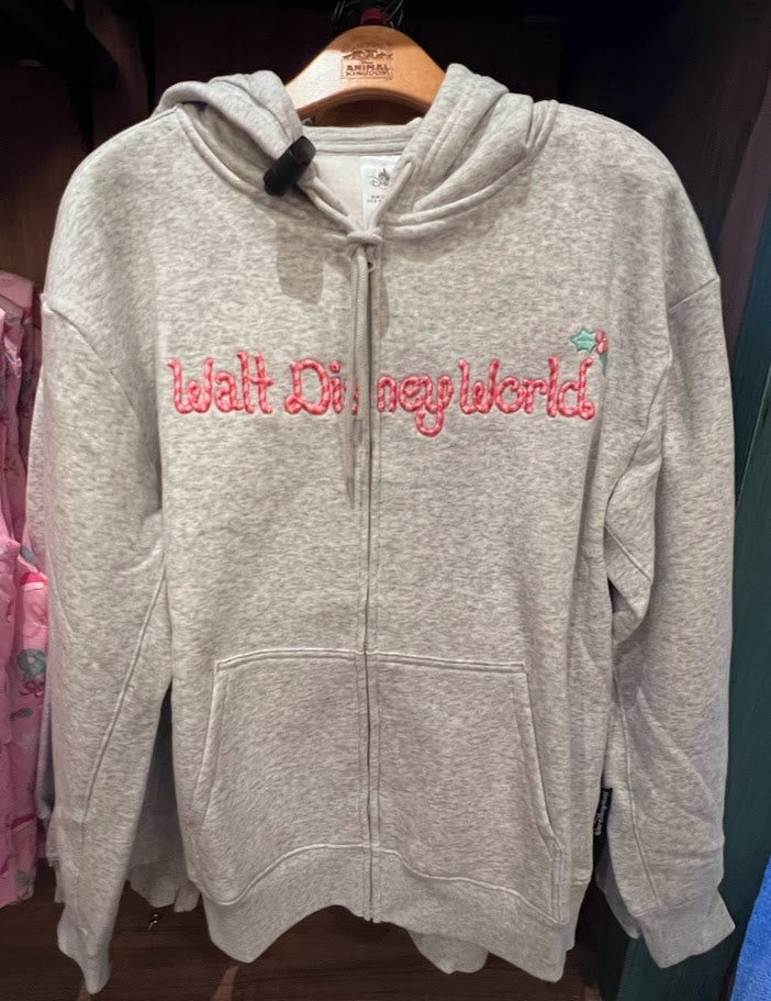 Cinderella Castle Walt Disney World Christmas Zippered Adult Hoodie