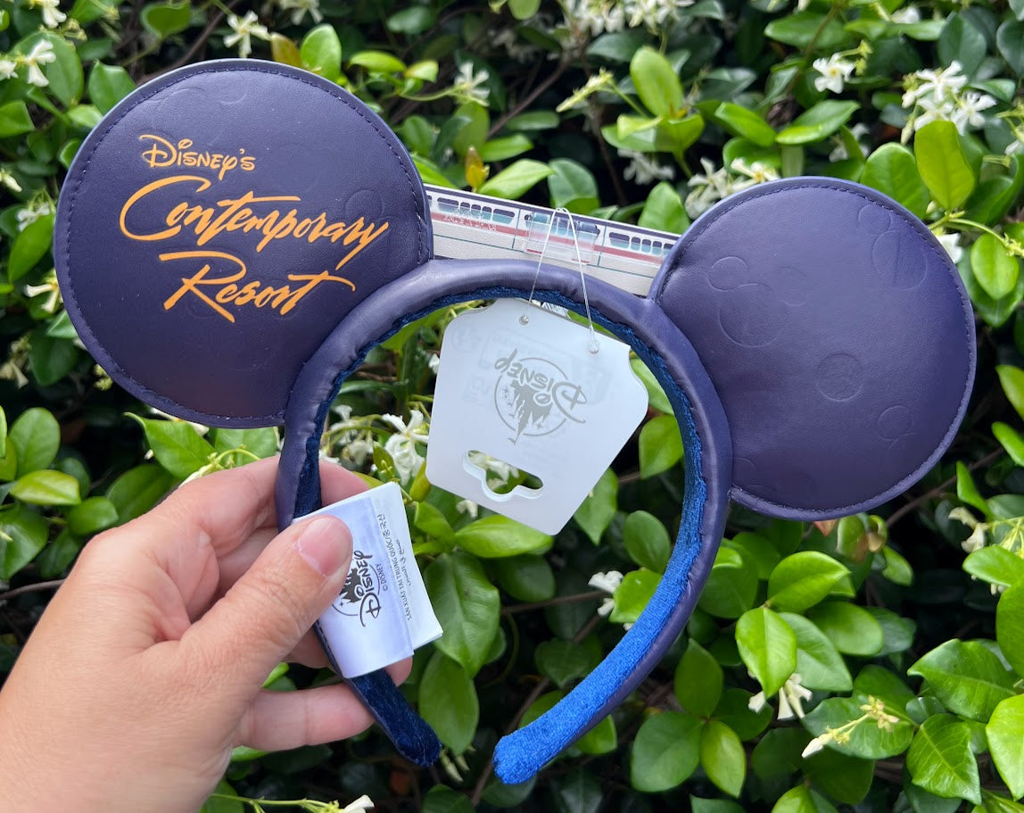 Contemporary Resort Here Comes the Monorail Minnie Mouse Ears Headband