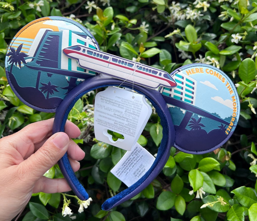 Contemporary Resort Here Comes the Monorail Minnie Mouse Ears Headband