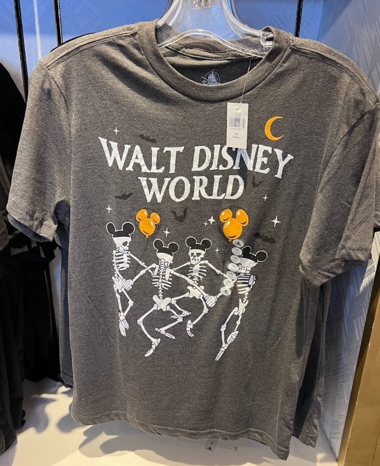 Dancing Skeletons with Balloons Walt Disney World Adult T-Shirt