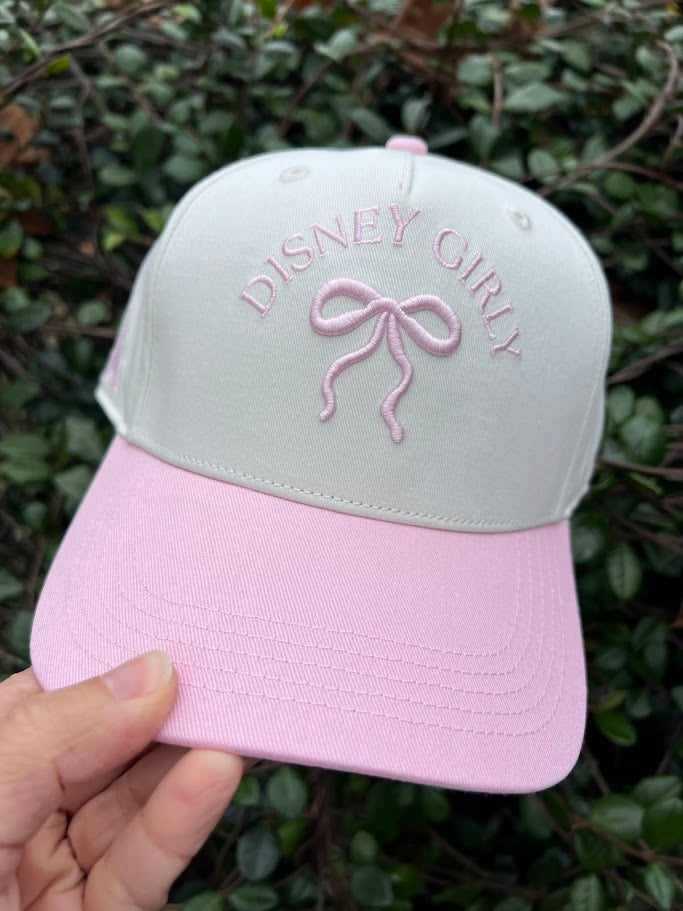 Pink Ribbon Disney Girly Disney Parks Baseball Cap