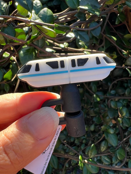 Blue Monorail Disney Parks Straw Topper