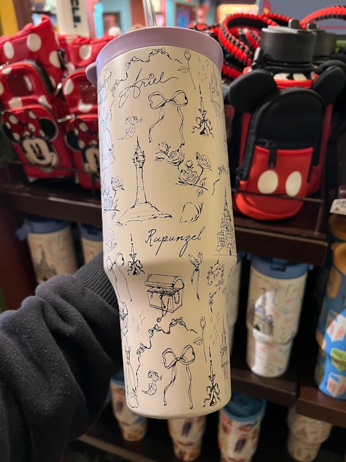 Disney Princess Sketches Metal Tumbler 40 oz.