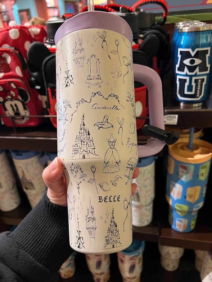 Disney Princess Sketches Metal Tumbler 40 oz.