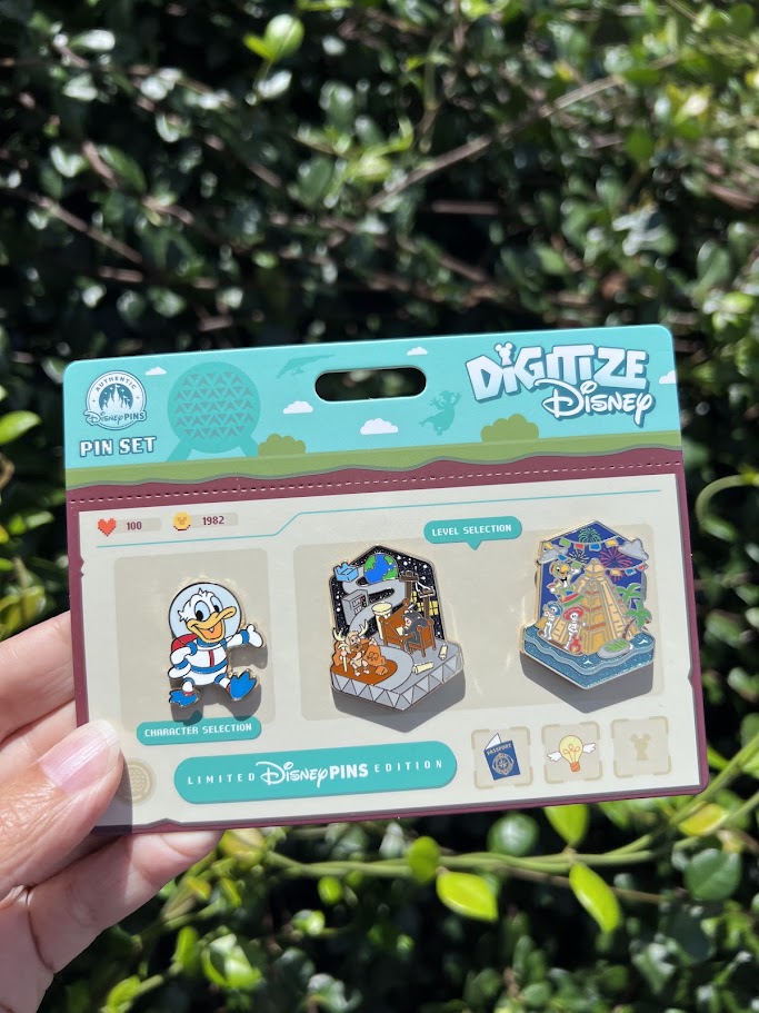 Donald Spaceship Earth & Grand Fiesta Tour Digitize Disney Pin Set