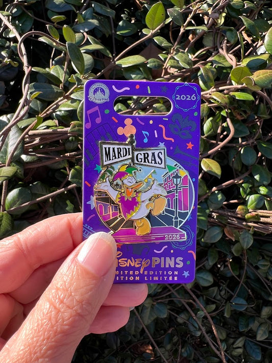 Donald Duck Mardi Gras 2026 Limited Edition Disney Pin