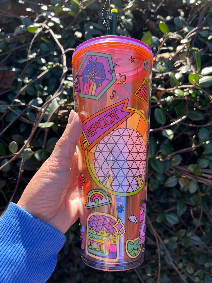 2026 Epcot Walt Disney World Starbucks Tumbler with Mystery Pins