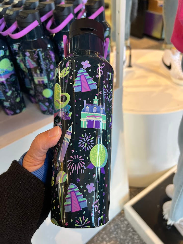 Figment 2026 Epcot Festival of the Arts Corkcicle Metal Water Bottle 20 oz.