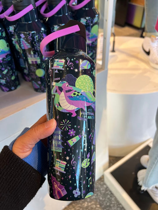 Figment 2026 Epcot Festival of the Arts Corkcicle Metal Water Bottle 20 oz.