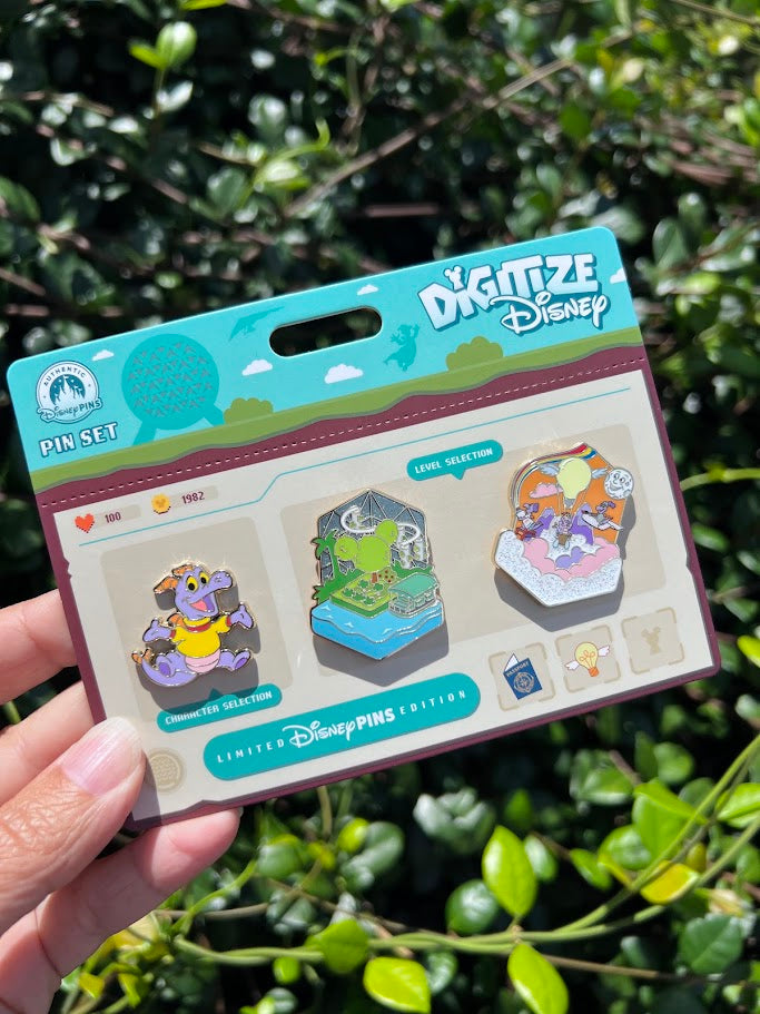 Figment Living with the Land & Journey Into Imagination Digitize Disney Pin Set