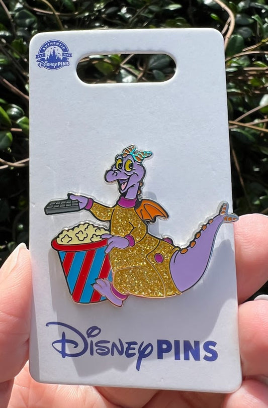 Glitter Figment with Popcorn Disney Pin