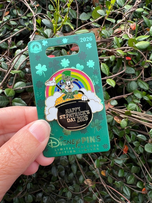 Goofy Happy St. Patrick's Day 2026 Limited Release Disney Pin