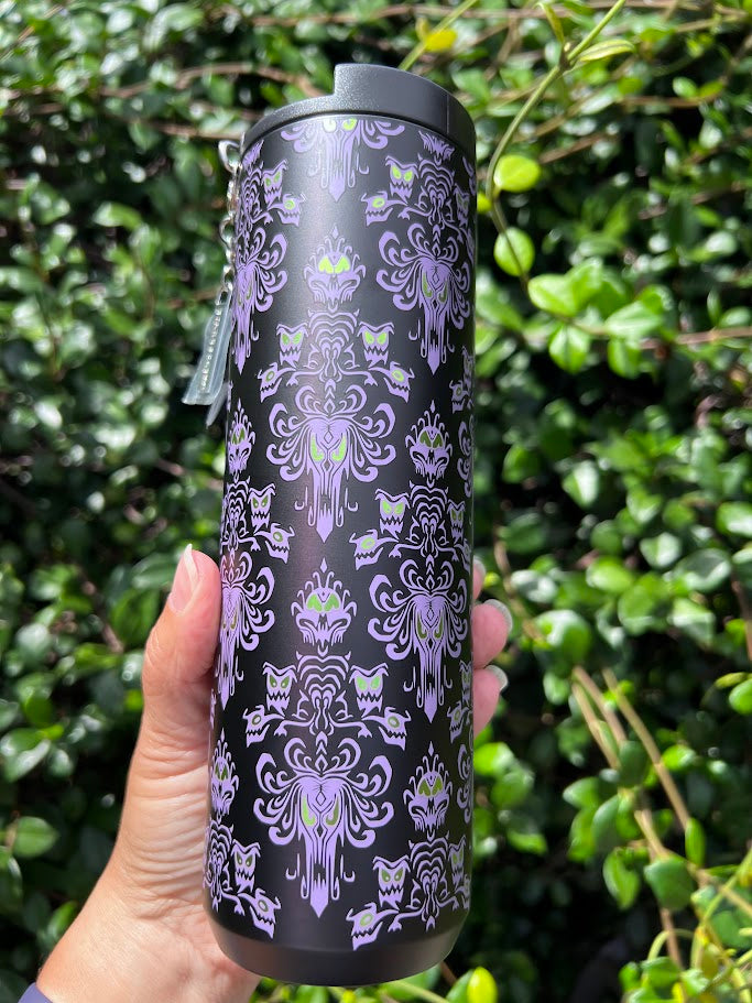 Haunted Mansion Wallpaper Metal Starbucks Tumbler 16 oz.