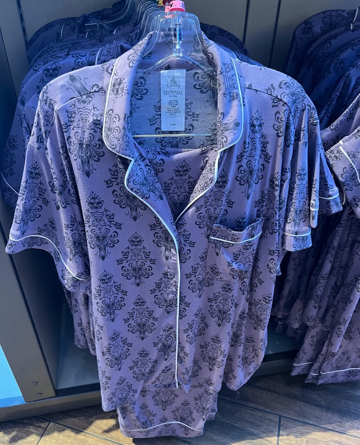 Haunted Mansion Wallpaper Adult Pajamas Set
