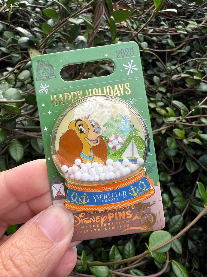 Lady Yacht Club Resort Happy Holidays 2025 Disney Pin