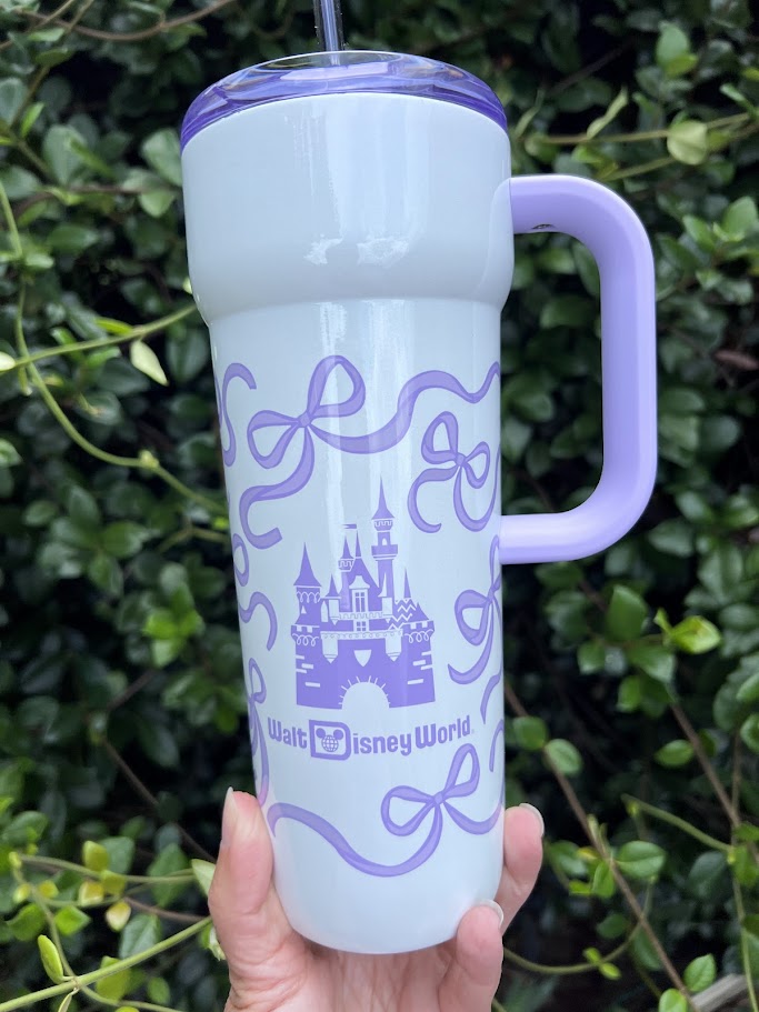 Lavender Bows Walt Disney World Metal Starbucks Tumbler 24 oz.
