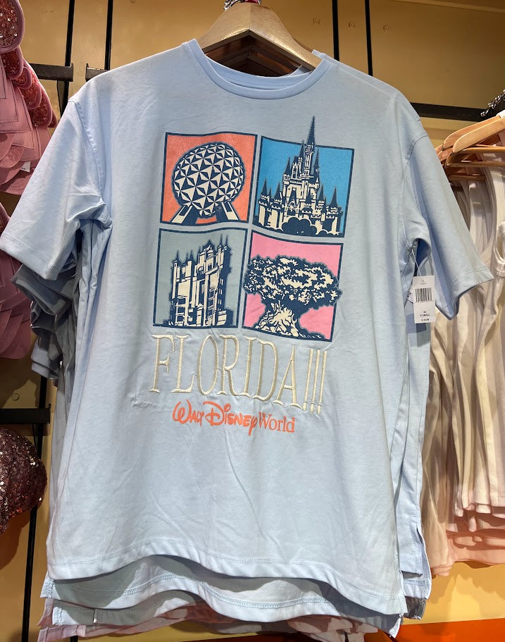 Light Blue Walt Disney World Florida Adult T-Shirt