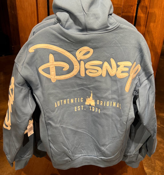 Light Blue Walt Disney World Zippered Adult Hoodie