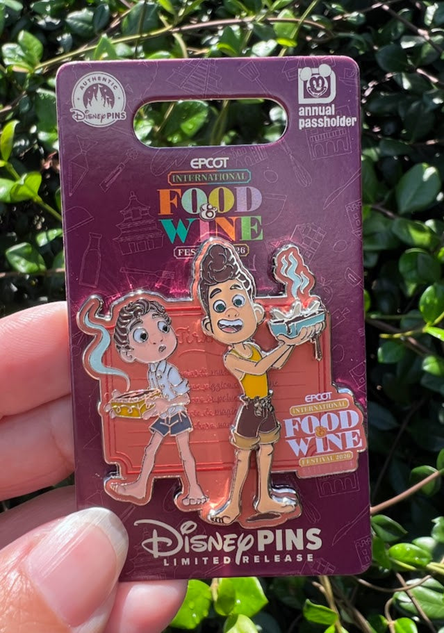 Luca & Alberto 2026 Epcot Food & Wine Festival Passholder Disney Pin
