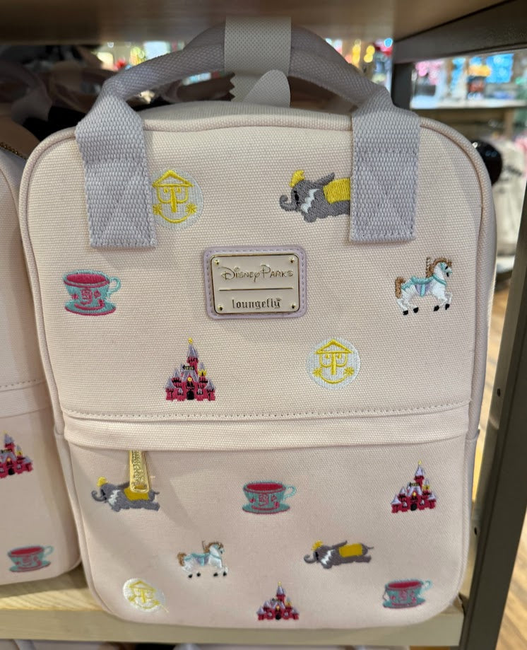Magic Kingdom Attraction Icons Canvas Loungefly Backpack