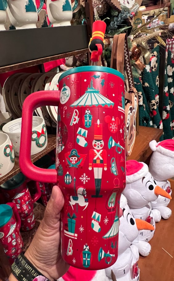 Magic Kingdom Icons Christmas Metal Tumbler 33 oz.