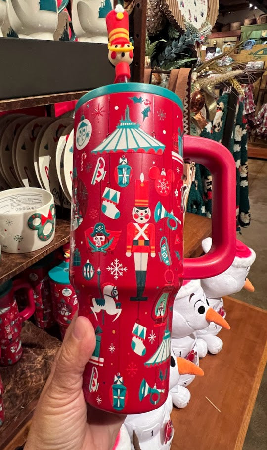 Magic Kingdom Icons Christmas Metal Tumbler 33 oz.