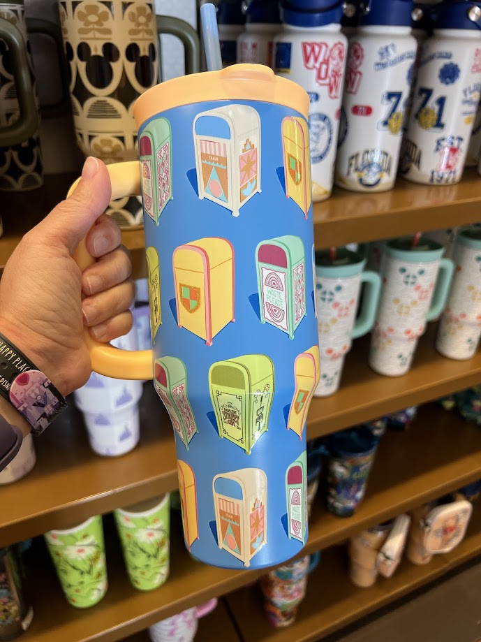 Magic Kingdom Trash Cans Metal Tumbler 40 oz.