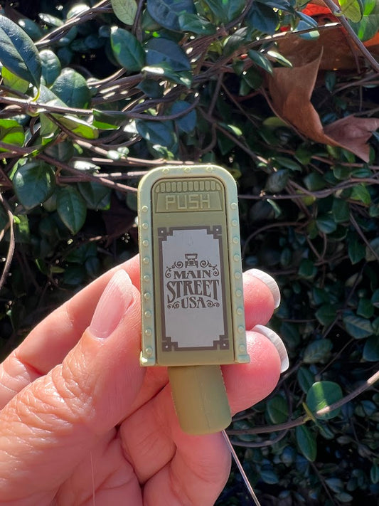 Main Street USA Trash Can Disney Parks Straw Topper