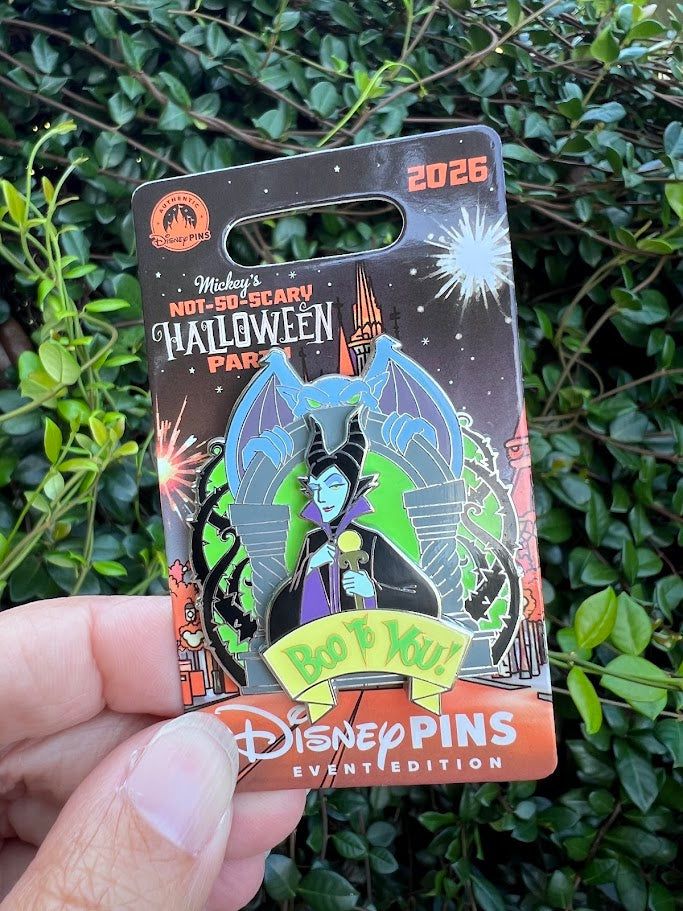 Maleficent Boo to You 2026 Mickey's Not So Scary Halloween Party Disney Pin