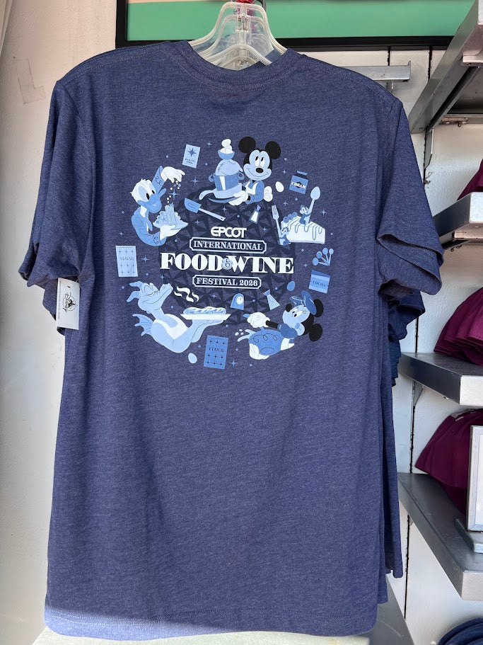 Mickey & Friends 2026 Epcot Food & Wine Festival Adult T-Shirt