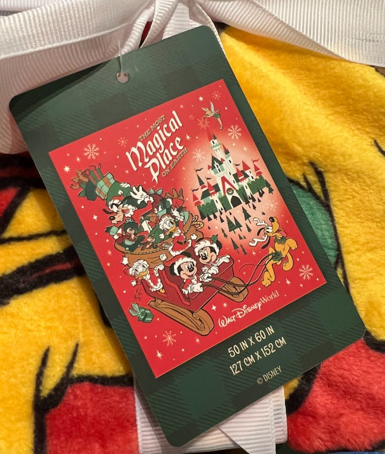 Mickey & Friends Most Magical Place on Earth Christmas Throw