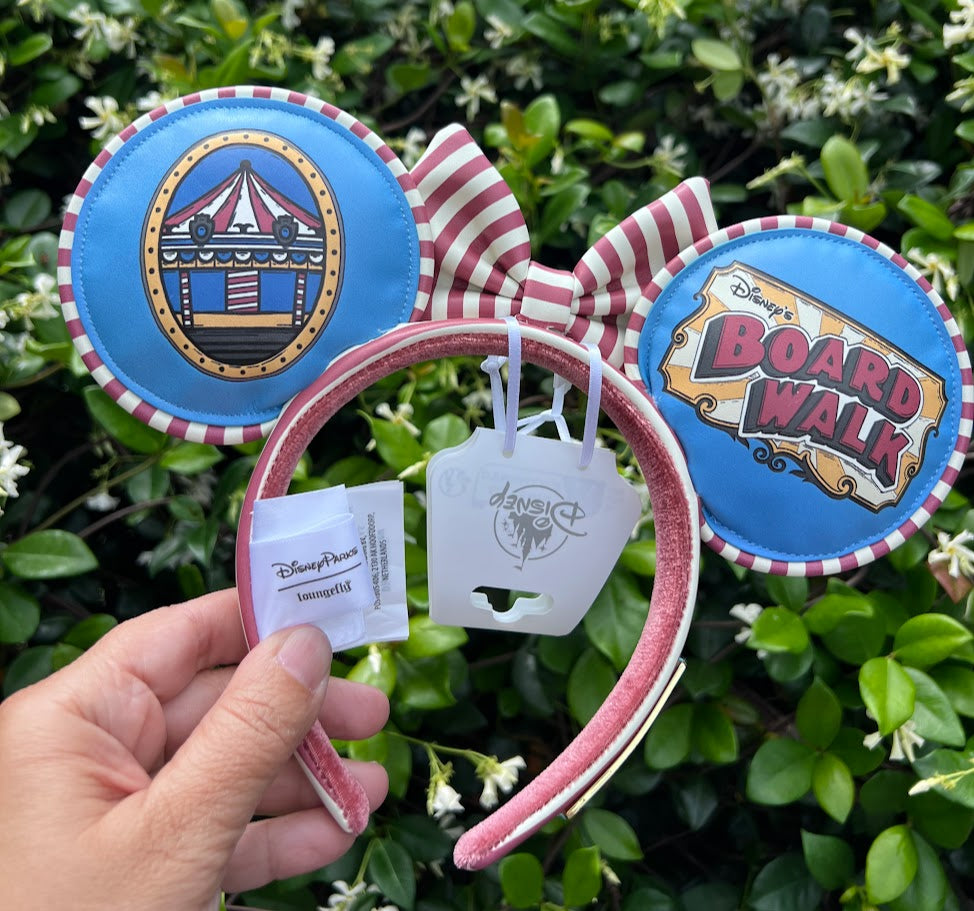 Minnie & Mickey Minnie Mouse Ears Boardwalk Resort Loungefly Headband