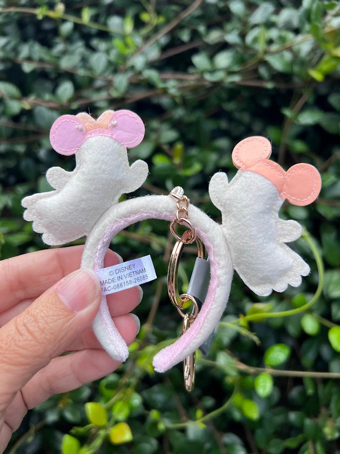 Mickey & Minnie Cutie Ghosts Ears Headband Bag Charm Keychain