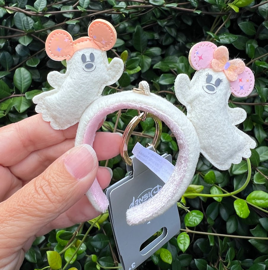 Mickey & Minnie Cutie Ghosts Ears Headband Bag Charm Keychain