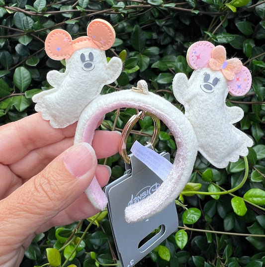 Mickey & Minnie Cutie Ghosts Ears Headband Bag Charm Keychain