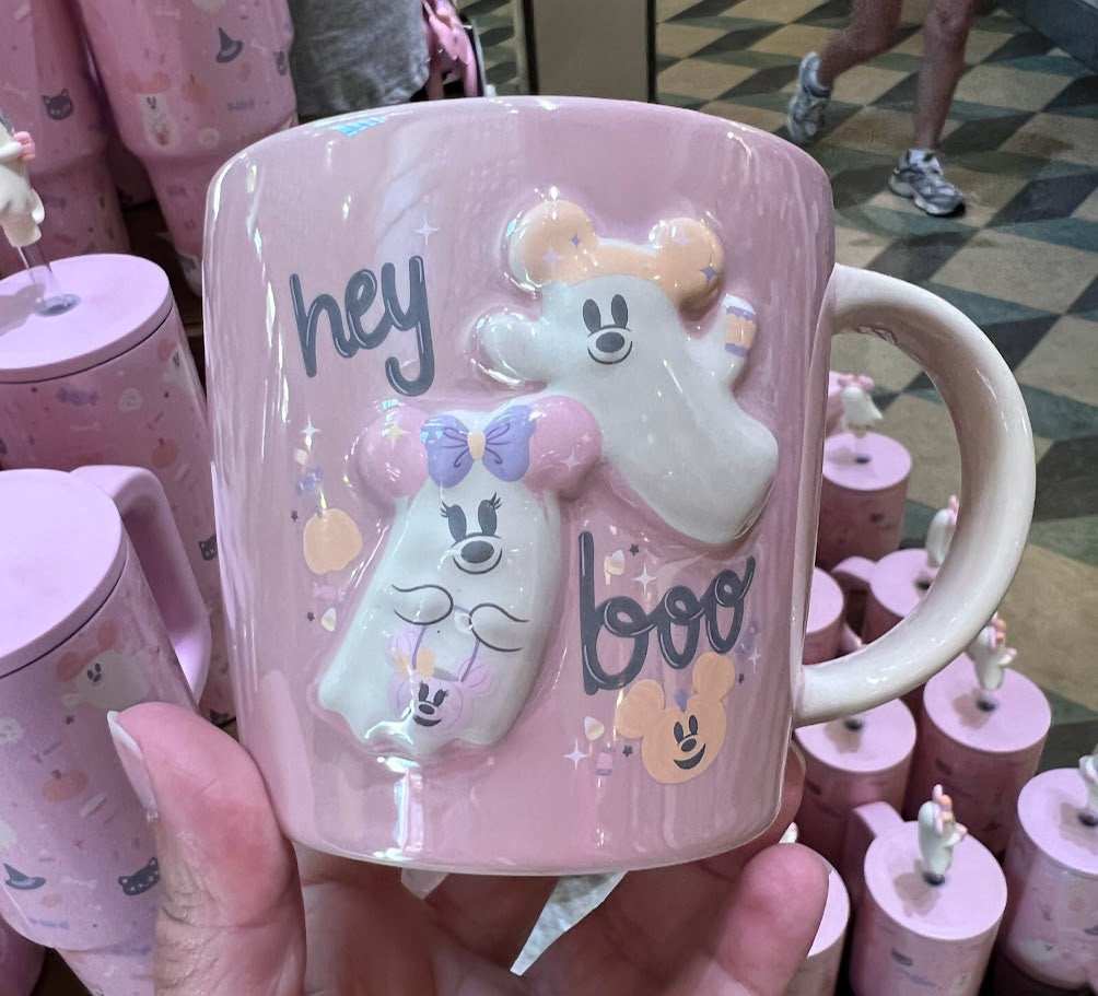 Mickey & Minnie Cutie Ghosts Hey Boo Mug 14 oz
