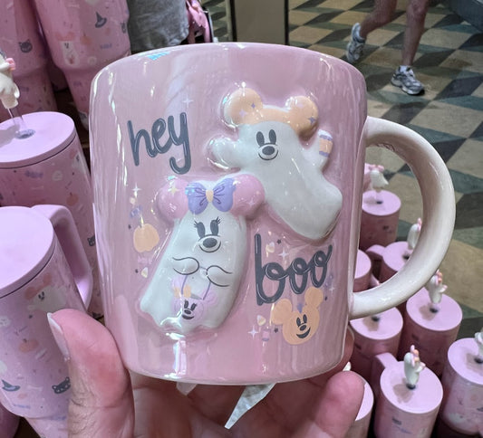 Mickey & Minnie Cutie Ghosts Hey Boo Mug 14 oz