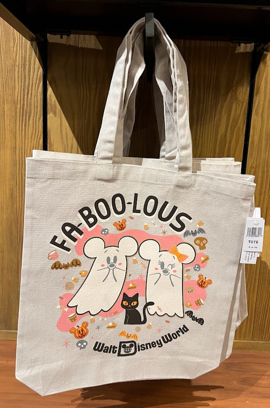 Mickey & Minnie Ghosts Fa-Boo-Lous Walt Disney World Tote
