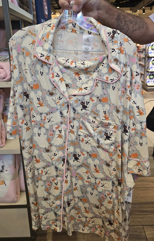 Mickey & Minnie Ghosts Halloween Women's Pajamas Set