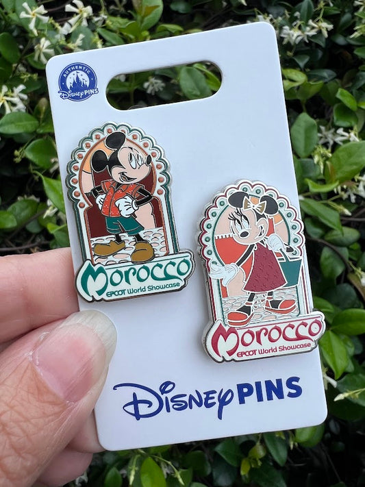 Mickey & Minnie Morocco Epcot World Showcase Disney Pin Set