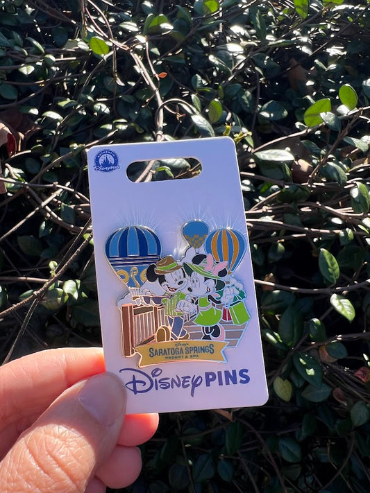 Mickey & Minnie Mouse Hot Air Balloons Saratoga Springs Resort Disney Pin