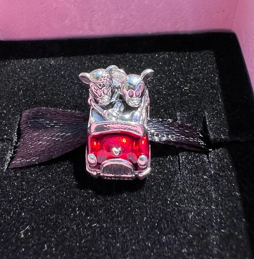 Mickey Minnie Runaway Railway Red Car Disney Parks Pandora Charm mickey-minnie-runaway-railway-red-car-disney-parks-pandora-charm