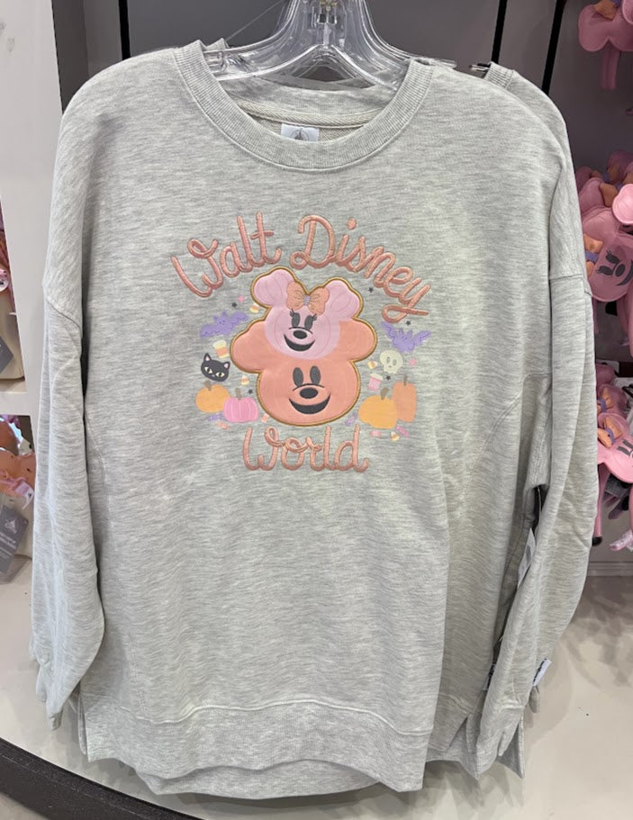 Mickey & Minnie Pumpkins Halloween Walt Disney World Adult Sweatshirt