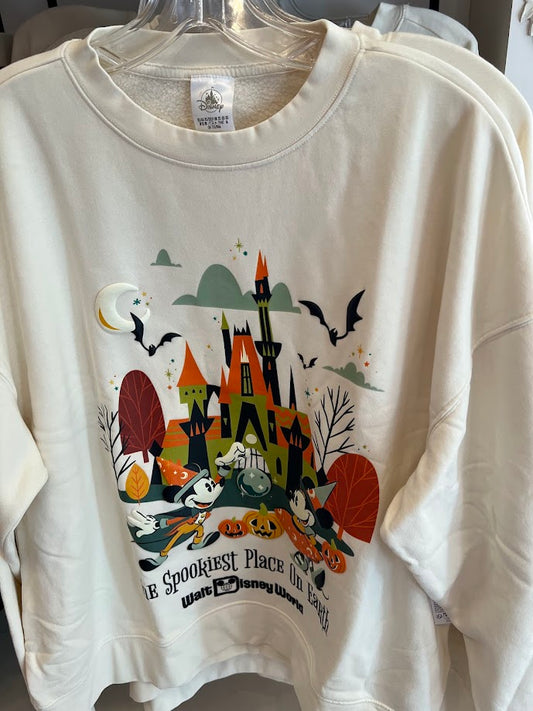 Mickey & Minnie Spookiest Place on Earth Walt Disney World Halloween Sweatshirt