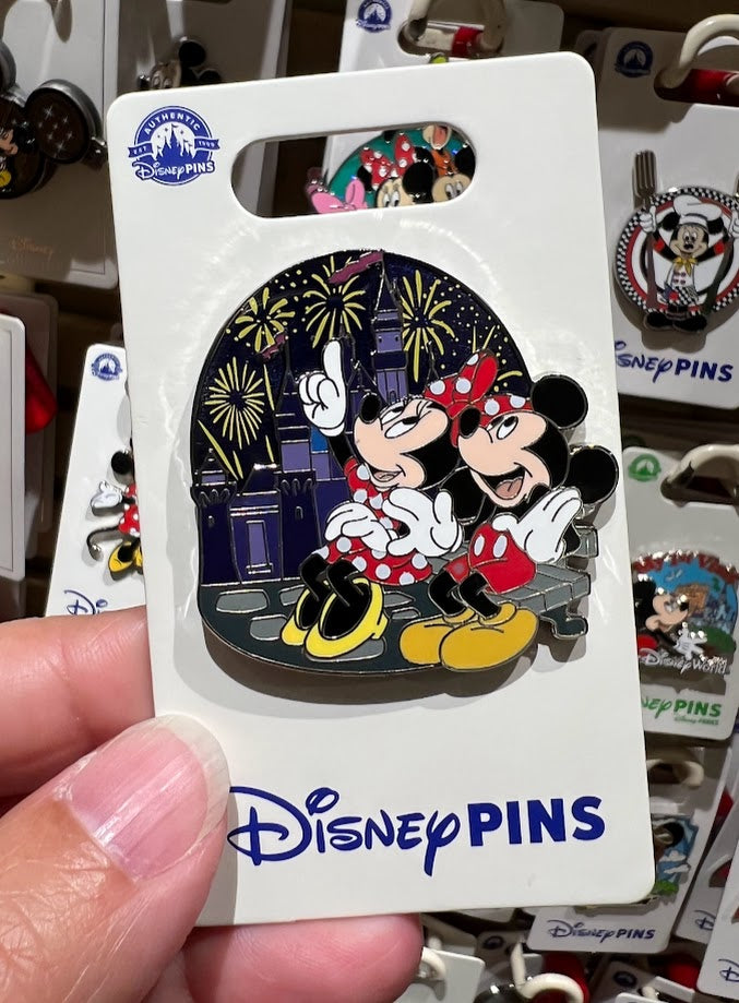 Mickey & Minnie Watching Fireworks Disney Pin