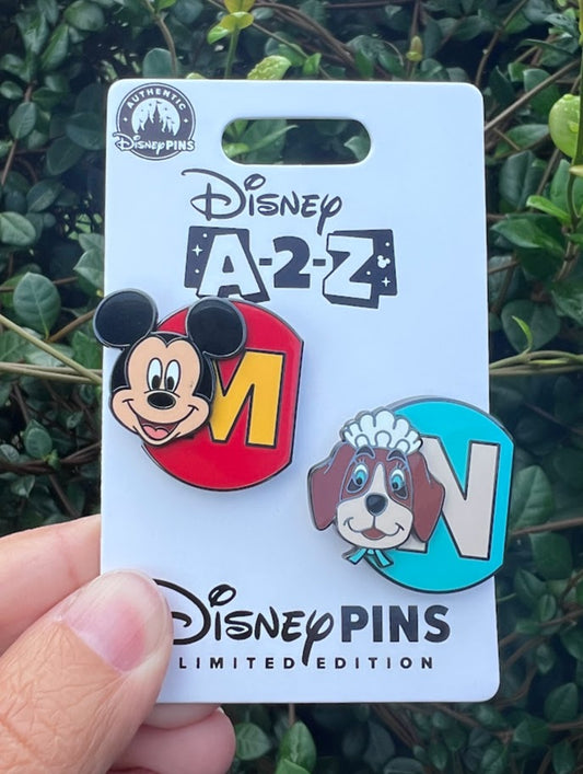 Mickey Mouse & Nana A-2-Z Disney Pin Set