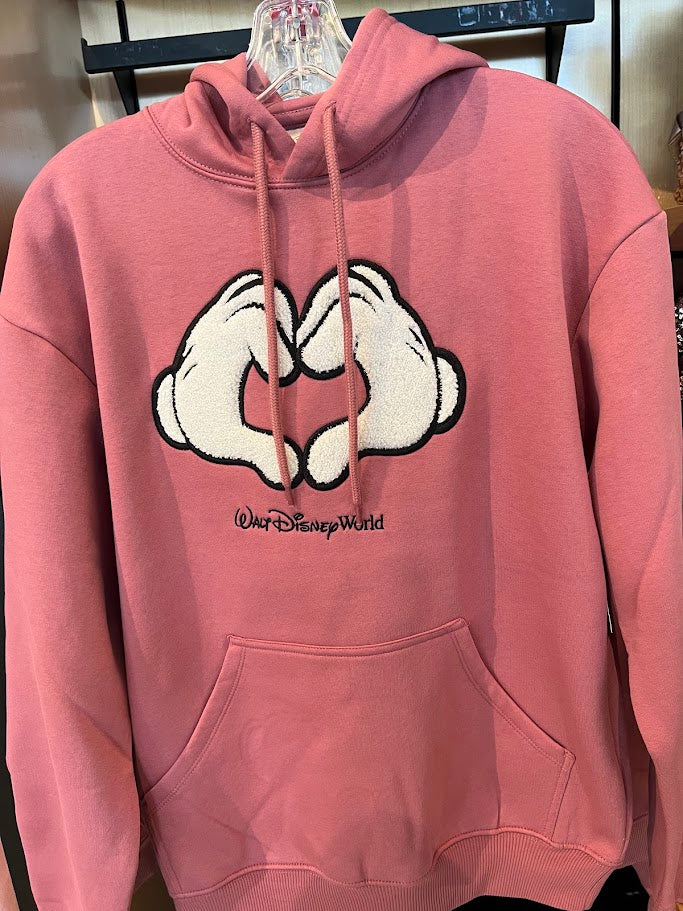 Mickey Heart Hands Walt Disney World Pull Over Hoodie