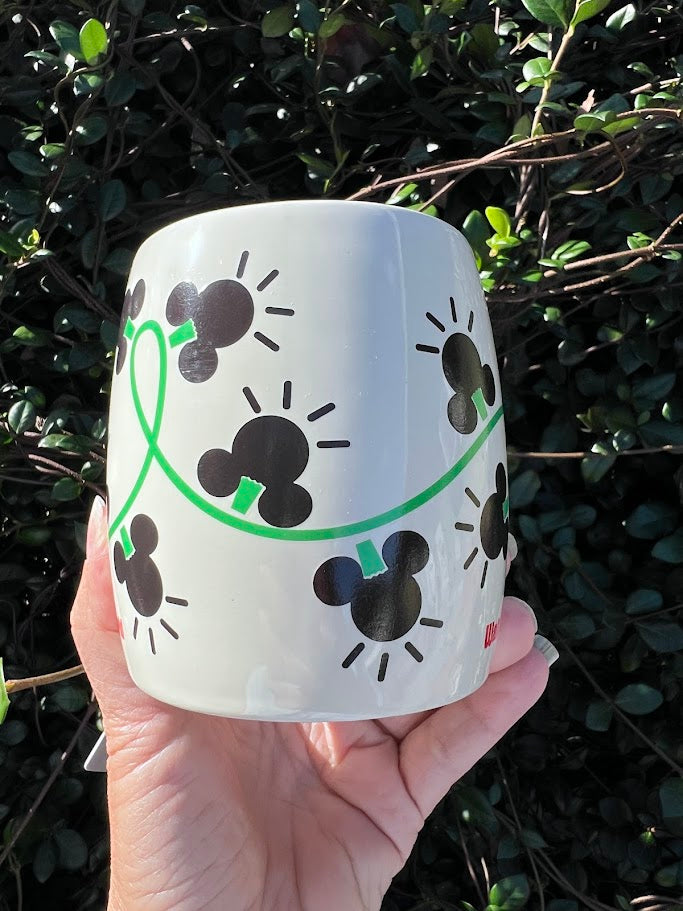 Mickey Icon Christmas Lights Walt Disney World Color Changing Mug 15 oz