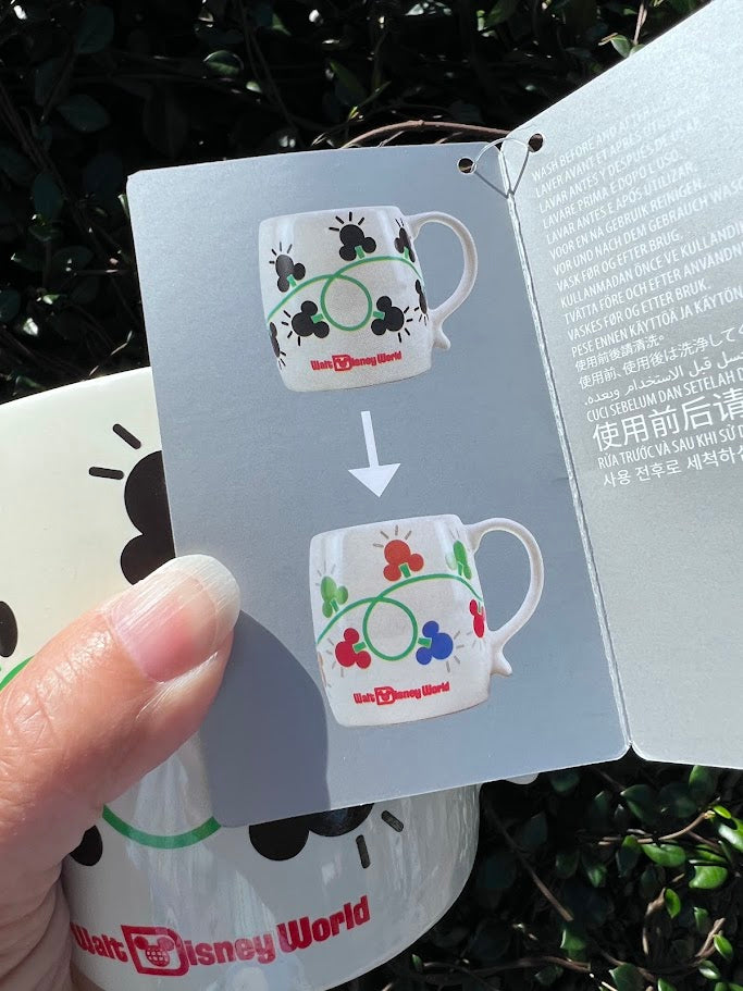 Mickey Icon Christmas Lights Walt Disney World Color Changing Mug 15 oz